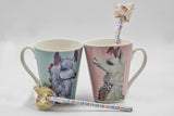Geschenktasse mit Bleistift und Radierer